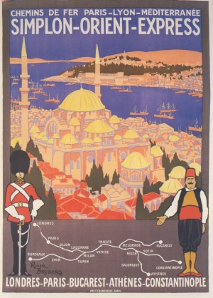 Simplon Orient Express travel poster